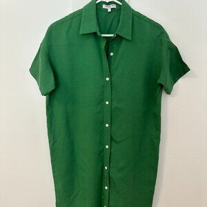 Emerson Fry Green Short Sleeve Shirt Dress S